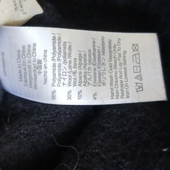 Madewell Payton Relaxed Fit Wool Alpaca Coziest Yarn Black Sweater, Size XS - Picture 12 of 13